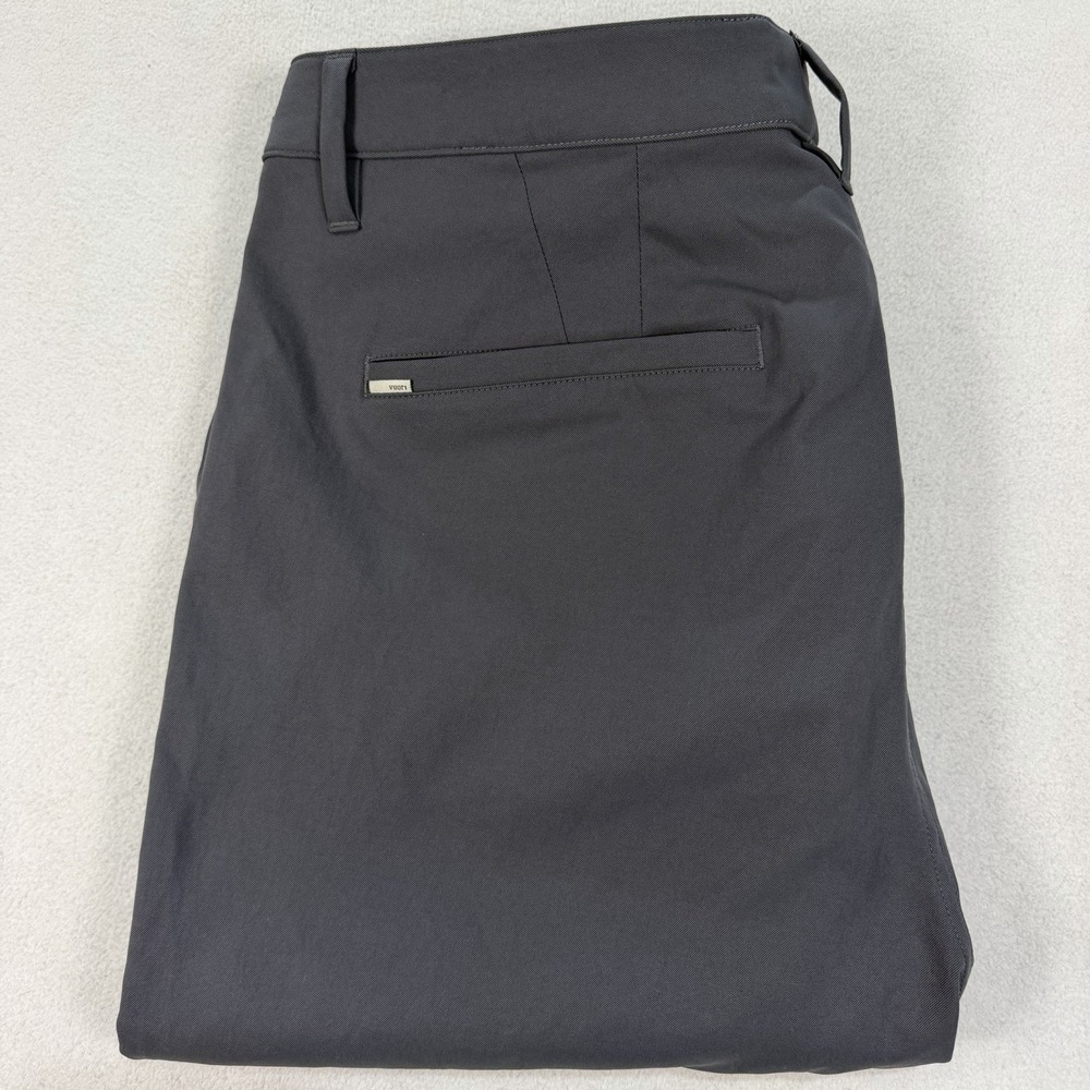 Vuori Meta Pants Men 36x28 Gray Golf Chino Performance Stretch Athletic Slim Fit